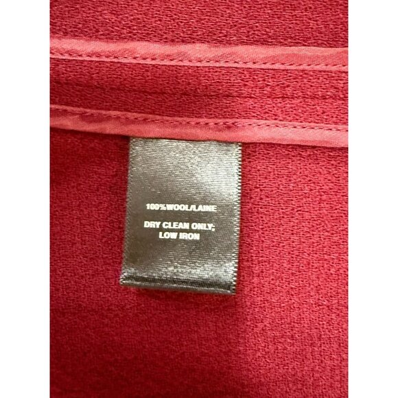 Lafayette‎ 148 Womens 100% Wool Burgundy Red Open Front Cardigan - Picture 12 of 15